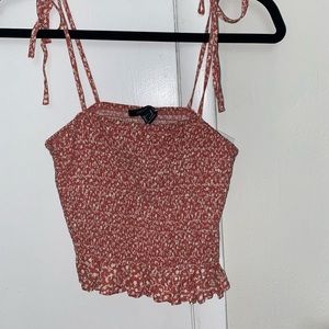 Forever 21 pink flower crop top 🌸